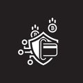 Bitcoin Secure Transaction Icon.