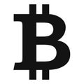 Bitcoin sign, crypto currency symbol Royalty Free Stock Photo