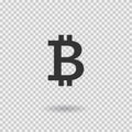 Bitcoin sign icon. Crytocurrency. Blockchain. Digital curency. Vector button for web or app Royalty Free Stock Photo