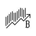 Bitcoin statistics graphic icon