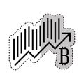 Bitcoin statistics graphic icon