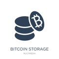 bitcoin storage icon in trendy design style. bitcoin storage icon isolated on white background. bitcoin storage vector icon simple Royalty Free Stock Photo