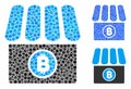 Bitcoin store Mosaic Icon of Round Dots
