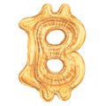 Bitcoin symbol as a balloon, vector illustration.
