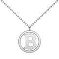 Bitcoin Symbol as Silver Coulomb with Chain. 3d Rendering