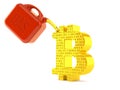 Bitcoin symbol with gasoline can Royalty Free Stock Photo