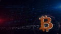Bitcoin symbol lower thirds background Royalty Free Stock Photo