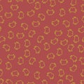 Bitcoin symbol seamless pattern, linear light symbol on red backgroun, vector