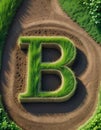 Bitcoin Symbol Shaped Greenery in Soil
