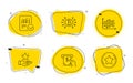 Bitcoin system, Diagram chart and Loyalty program icons set. Vector Royalty Free Stock Photo