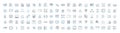 Bitcoin tech vector line icons set. Bitcoin, Tech, Blockchain, Cryptocurrency, Mining, Digital, Exchange illustration