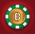 BitCoin Theme Design for Casino Concept Royalty Free Stock Photo