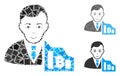 Bitcoin trader Composition Icon of Rugged Items