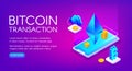 Bitcoin transaction vector illustration