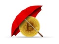 Bitcoin under umbrella