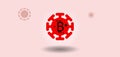 Bitcoin and virus icon. Investment planning in epidemic time.
