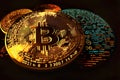 Bitcoin Visualization Finance Blockchain Explore - Generative AI Royalty Free Stock Photo
