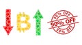 Bitcoin Volatility Star Mosaic and 90 percent Off Scratched Seal Stamp