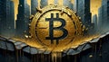 bitcoin wall art - bitcoin print - bitcoin poster - bitcoin painting digital art, Crypto wall art, Crypto print, crypto poster