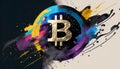 bitcoin wall art - bitcoin print - bitcoin poster - bitcoin painting digital art, Crypto wall art, Crypto print, crypto poster