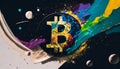 bitcoin wall art - bitcoin print - bitcoin poster - bitcoin painting digital art, Crypto wall art, Crypto print, crypto poster