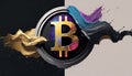 bitcoin wall art - bitcoin print - bitcoin poster - bitcoin painting digital art, Crypto wall art, Crypto print, crypto poster