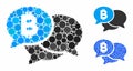 Bitcoin webinar messages Composition Icon of Round Dots