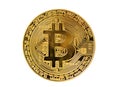 Bitcoin on white background.Bitcoin as most important cryptocurrenc Royalty Free Stock Photo