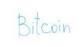 Bitcoin word written on glass, innovative payment network and new kind of money