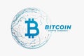 Bitcoing technology circuit mesh diagram concept design Royalty Free Stock Photo