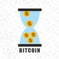 Bitcoins investment business icons