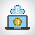 Bitcoins investment business icons