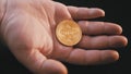 Bitcoins in the palm of your hand