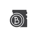 Bitcoins stack vector icon