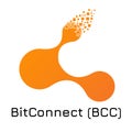 BitConnect BCC. Vector illustration crypto coin