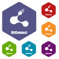 Bitconnect icon, simple style Royalty Free Stock Photo
