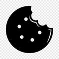 Bite biscuits icon, simple black style