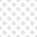 Bite biscuits pattern vector seamless
