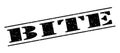 Bite black stamp Royalty Free Stock Photo