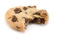 Bite out of Chocolate Chip Cookie Royalty Free Stock Photo