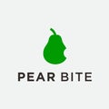 bite pear logo design vector illustration Royalty Free Stock Photo