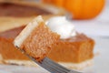 Bite of pumpkin pie Royalty Free Stock Photo