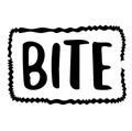 BITE sign on white background Royalty Free Stock Photo