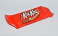 Bite size servings of one milk chocolate Kit Kat bar Royalty Free Stock Photo