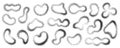 Bitmap pattern background organic shapes. Y2K gradient retro vector elements. Abstract noisy glitch halftone doodles