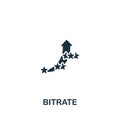 Bitrate icon from streaming collection. Simple line Bitrate icon for templates, web design and infographics Royalty Free Stock Photo