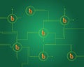 BitShares cryptocurrency blockchain circuit style background