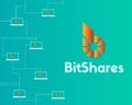 BitShares cryptocurrency network concept style background