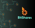 BitShares cryptocurrency network style background