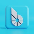 BitShares cryptocurrency symbol logo 3d illustration